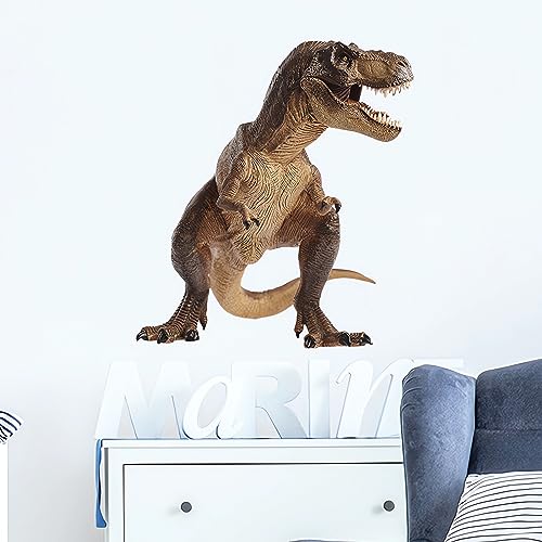 Fierce Tyrannosaurus Rex Dinosaurs Wall Stickers, sacinora Wild Animal Wall Decals Removable Vinyl Peel and Stick for Kids Boy Nursery Living Room Bedroom Children's Room Playroom Art Decorations