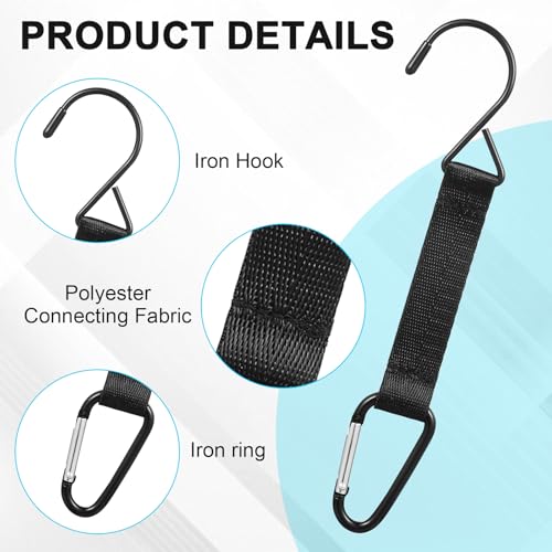 Metal Hanging Hooks for Bat Bags, Water Bottles & Gear