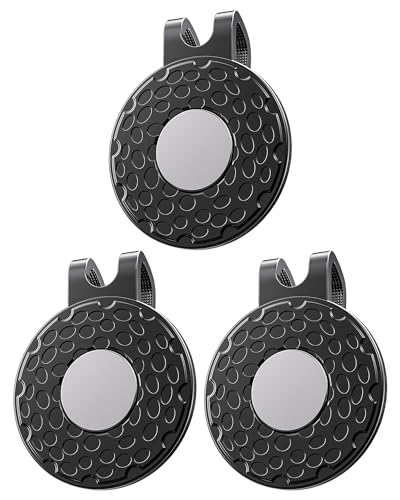 Magnetic Golf Hat Clip Marker Set - Black - 3 Pack