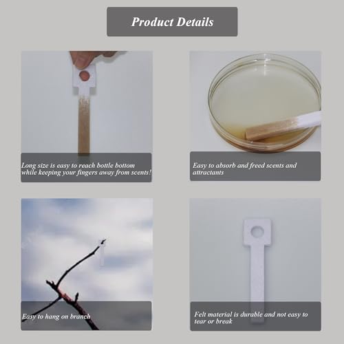 Thickened Deer Scent Wicks - 14 Square Reusable Absorbing Wicks