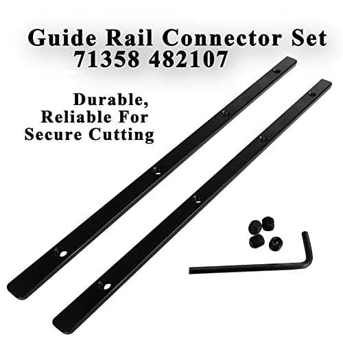 Guide Rail Connector Accessories Kit 71358 482107 Compatible with Festool | Makita | DeWalt Track Saw Secure Long Cuts, 2 Pack, Black
