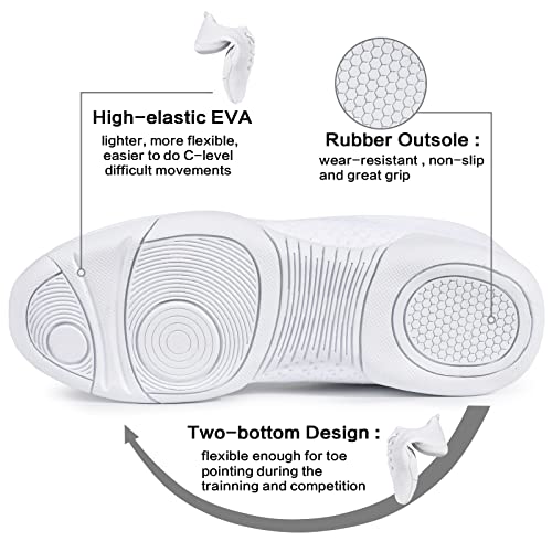White Cheerleading Dance Shoes for Women - CADIDL