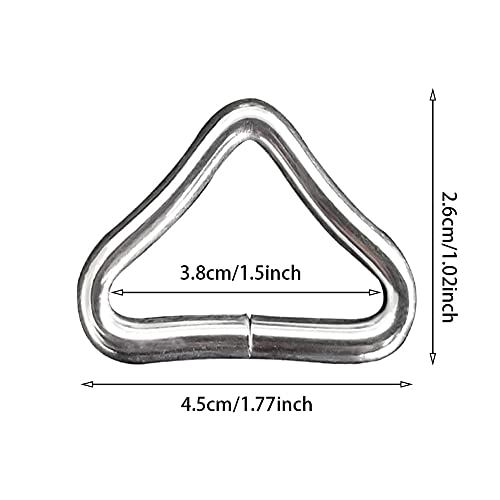 Trampoline Triangle Buckle Rings - 10pcs Metal V-Rings for Repair