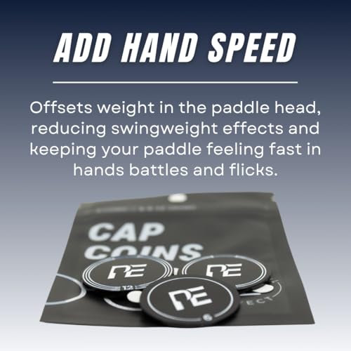 Pickleball Effect End Cap Coins & Paddle Weights - 6, 9 & 12g Set for Paddle Balance