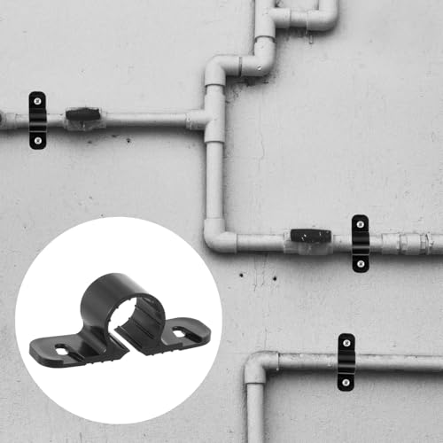 25 Pack 1/2 Inch Pipe Supports Suspension Clamp Pipe 2 Hole Mount Pipes Clamps PVC Pipes Strap Clips Conduit Strap Clamps Cushioned Heavy Duty Conduit Clips for PEX, Copper, CPVC