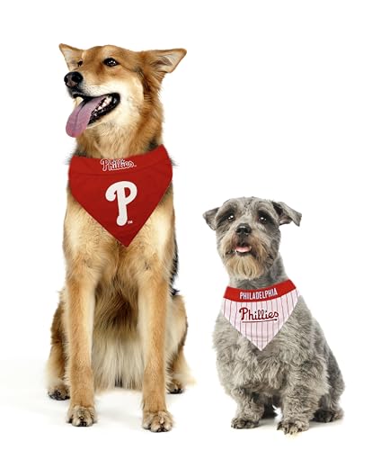 MLB Philadelphia Phillies Reversible Pet Bandana - Large/X-Large