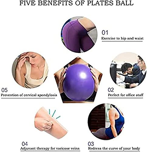 Mini Pilates Exercise Ball - 6 Inch Stability Ball for Home Training