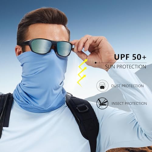 6-Pack UPF 50+ Neck Gaiter - Breathable UV Protection Face Mask