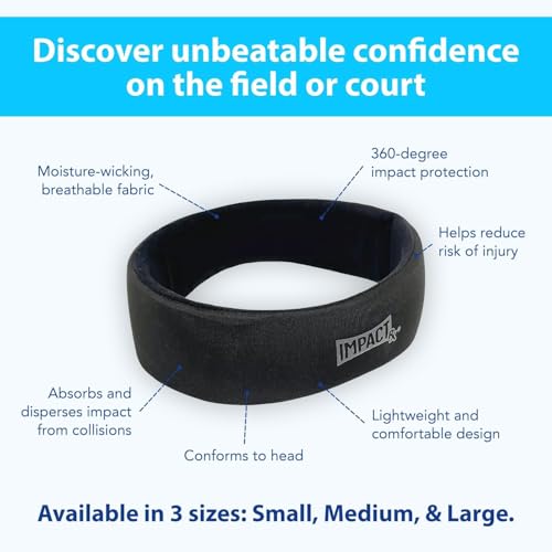 SleepRight ImpactRx Head Guard Small Protective Sports Headband for Soccer & More