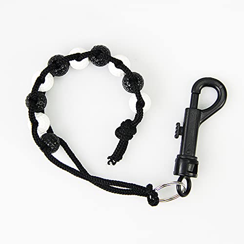 Golf Score Counter Beads - 2 Pcs with Clips, Black