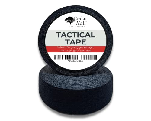 Gun Grip Tape, Non-Slip Self-Adhesive Tactical Tape – Black, 2 Pack (Cedar Mill Fine Firearms)