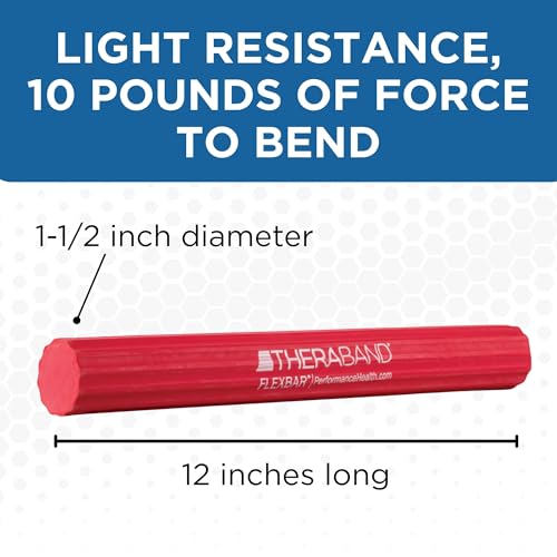 FlexBar Resistance Bar for Physical Therapy - Red - Light