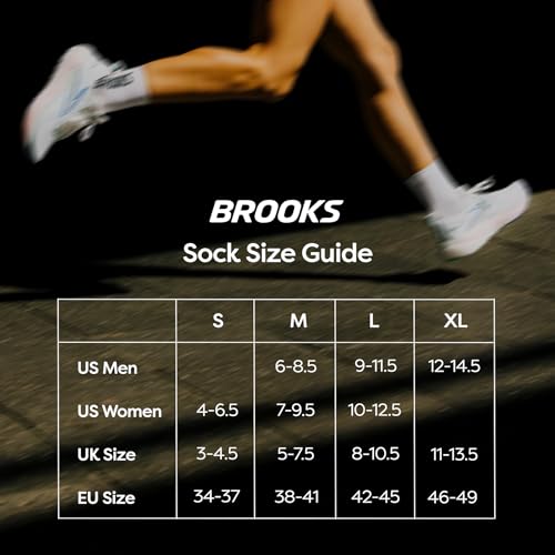 Brooks Ghost No Show Socks, Low Profile with Arch Support — Medium White