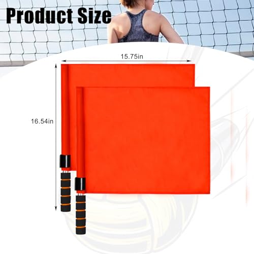 Volleyball Referee Flags - 4-Pack High-Visibility Red Signal Flags