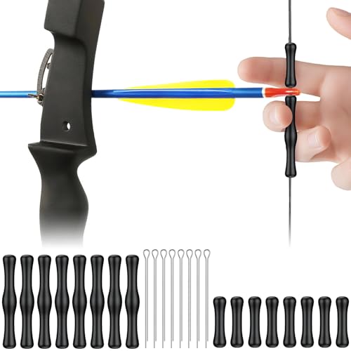 Bowstring Finger Guards - 8 Sets Silicone Protectors for Archery