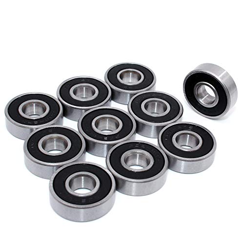 608-2RS Ball Bearings - 10 Pack Miniature Deep Groove 8x22x7mm