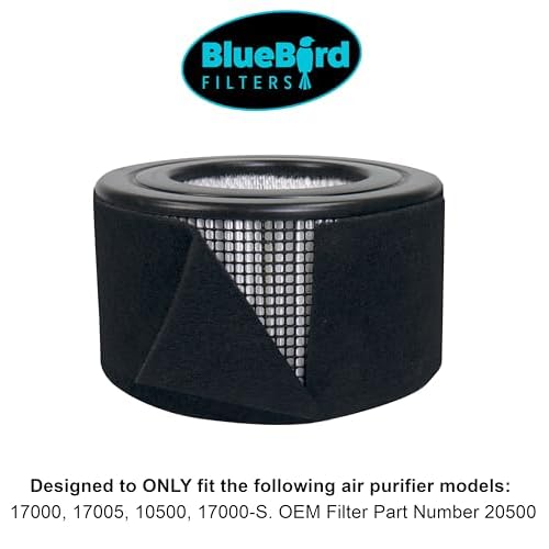 Replacement Prefilter, Fits Honeywell 17000-S, Carbon Charcoal, 2 Pack