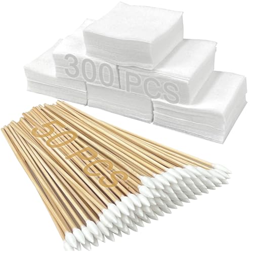Comprehensive Gun Cleaning Supplies Kit - 300 Patches & 50 Swabs