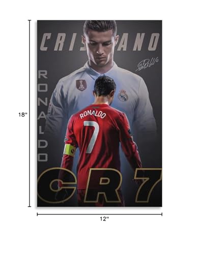 Cristiano Ronaldo Canvas Poster - 12x18 Inches Unframed