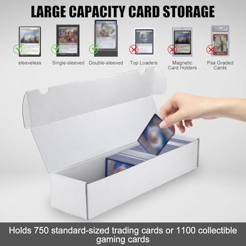6-Pack Trading Card Storage Box - Holds 6600 Cards, Durable Design