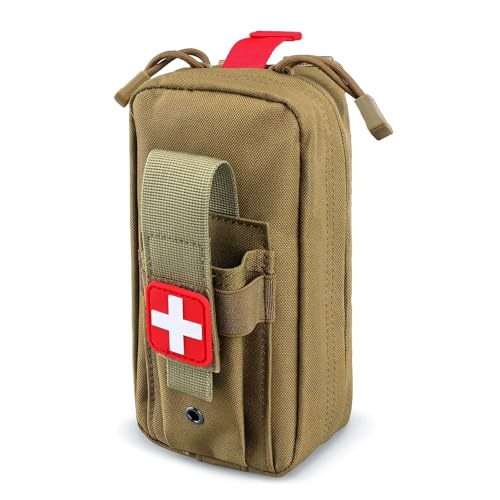 TANSOLE Small Molle First Aid Pouch Trauma Medical Bag Tactical Belt Organizer