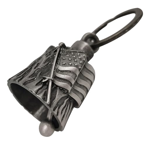 Dream Apparel USA Flag Guardian Angel Motorcycle Bell | Good Luck Gift for Riders