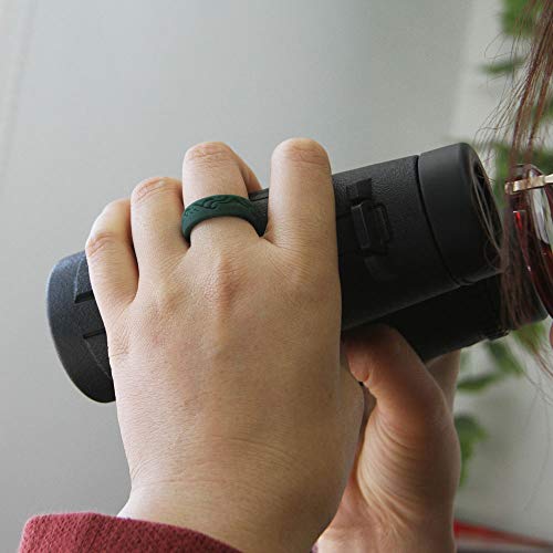 Silicone Wedding Ring - Black, Size 9 - Durable Rubber Band