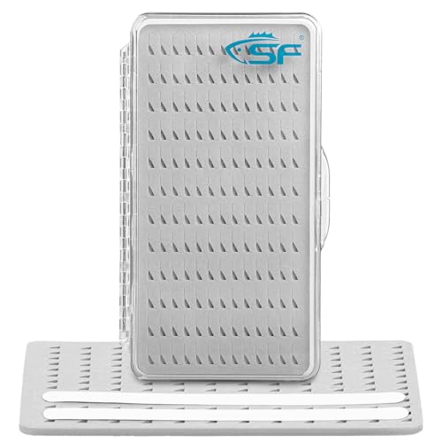 Slim Fly Fishing Box with Clear Lid - Large Size, 1 Pack