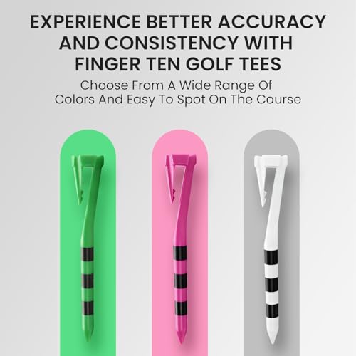 3 1/4 Inch Pink Golf Tees with Hat Clip - 30 Pack
