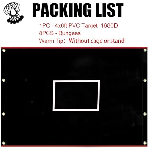 Heavy Duty PVC Baseball Batting Cage Backstop - 4x6 Ft