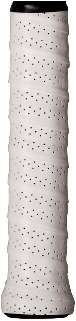 WILSON Pro Tennis Racquet Overgrip - Perforated Comfort & Control | White, 3-Pack (WRZ4005WH)