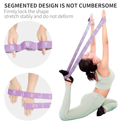 Adjustable Resistance Stretch Band with 12 Loops for Flexibility Training