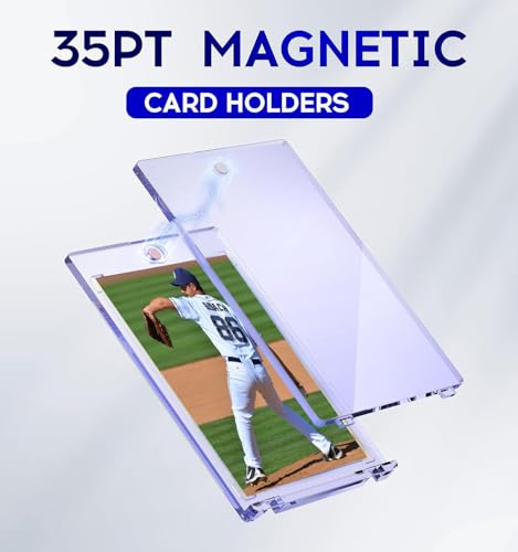 50ct Magnetic Card Holders - 35pt UV Protectors for Trading Cards