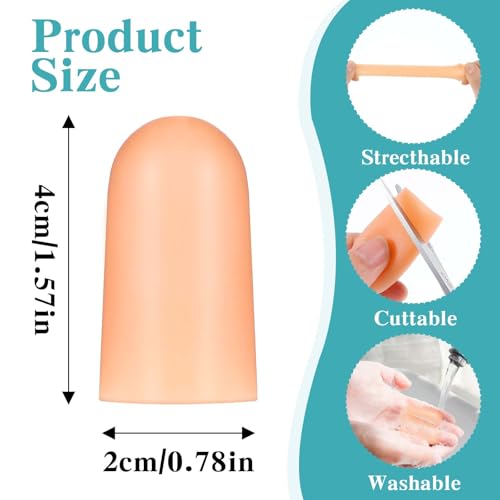 8-Pack Silicone Finger Cots - Protective Finger Sleeves