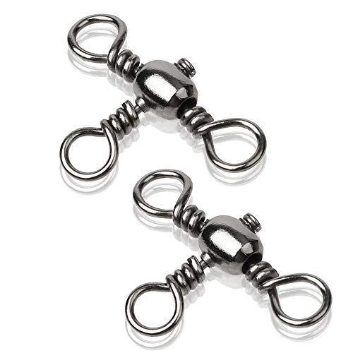3-Way Swivel Fishing Connector - Stainless Steel Size 10 (35lb) - 25 pcs