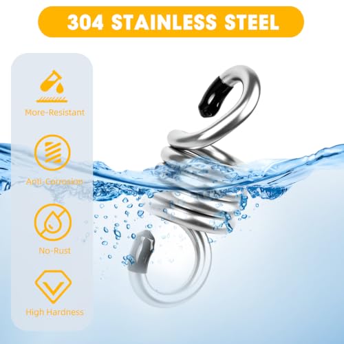 4-Inch Heavy Duty Porch Swing Springs - 2 Pack Stainless Steel