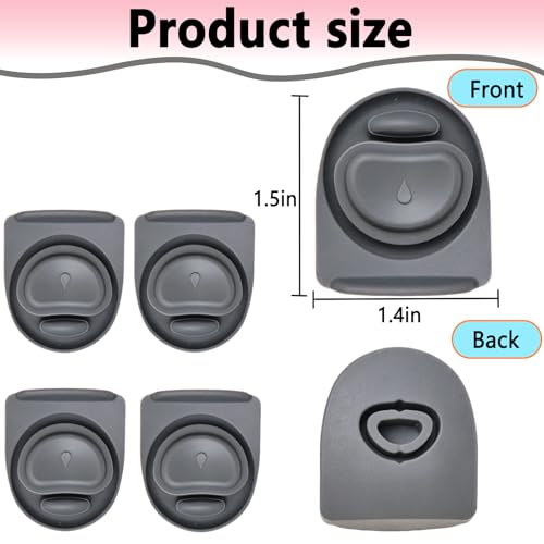 Replacement Silicone Gasket Seals for Water Bottle Lids - 4 Pack Black
