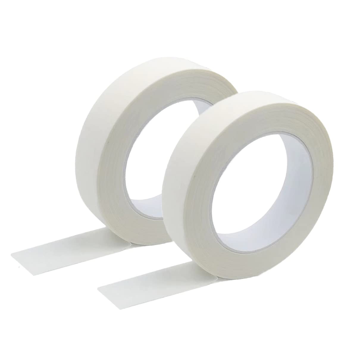 Zellykool Beige White Masking Tape, 1 Inch x 55 Yards, 2 Rolls