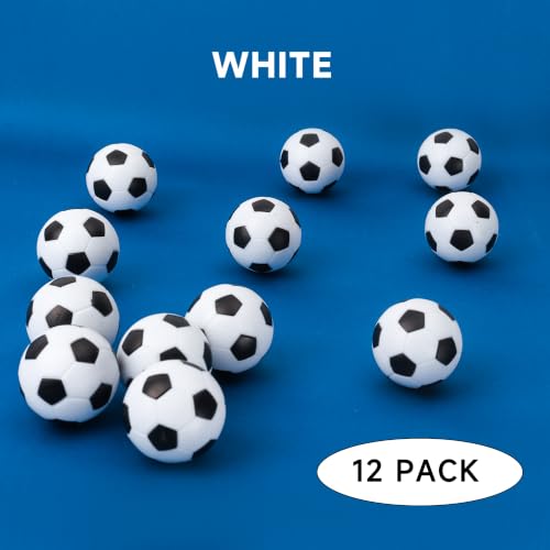 Foosball Replacement Balls - 12 Pack White, 36mm for Standard Tables