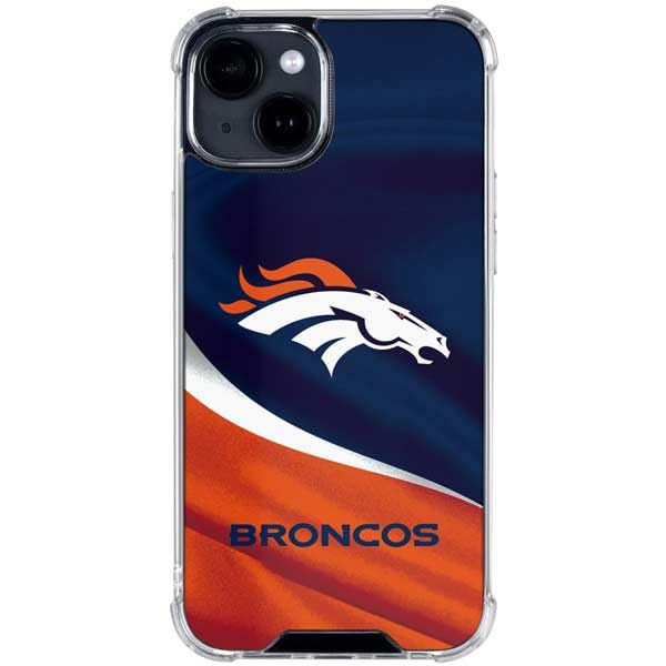 iPhone 15 Clear Phone Case - Official NFL Denver Broncos Design