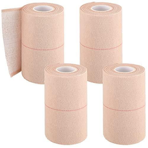 BBTO Elastic Adhesive Bandage Tape - 4 Rolls, 4 Inch Wide, 5 Yards Each