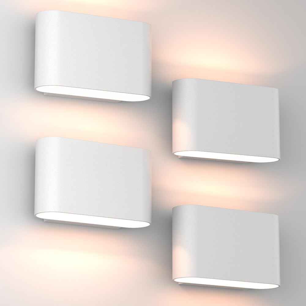 Modern Black LED Wall Sconces Set of 2 - Hardwired Up & Down Indoor Lights for Living Room, Bedroom, Hallway - Warm White 3000K (Includes G9 Bulbs)