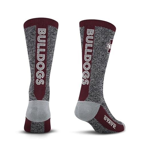 NCAA Marble MVP Crew Socks - Mississippi State Bulldogs - Large