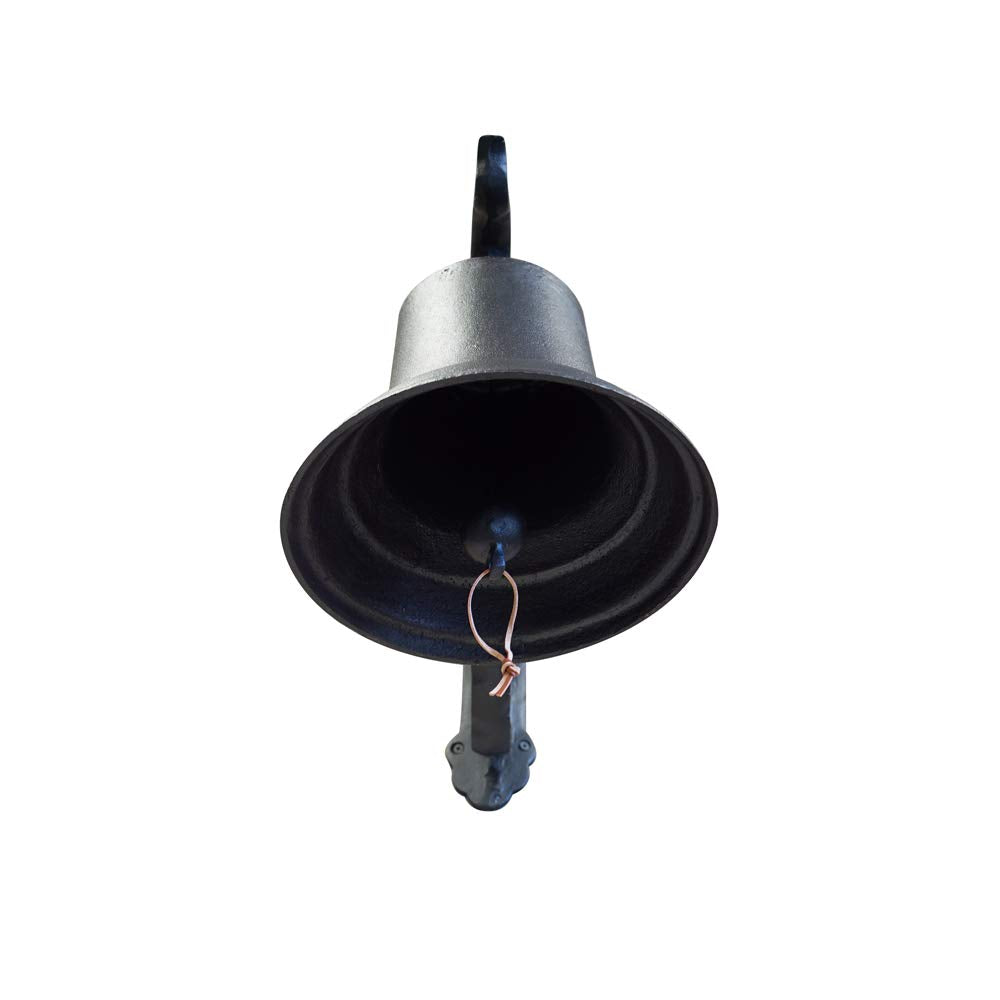 NACH Rustic Cast Iron Doorbell, Medium Door Bells for Homes, Classic Dinner Bell, Black Doorbell, 12.2 x 7.7 x 8.3 Inches, JS-90-096