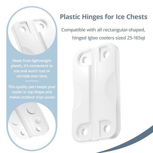 Cooler Hinges Replacement for Igloo 25-165 Qt - 2 Pack