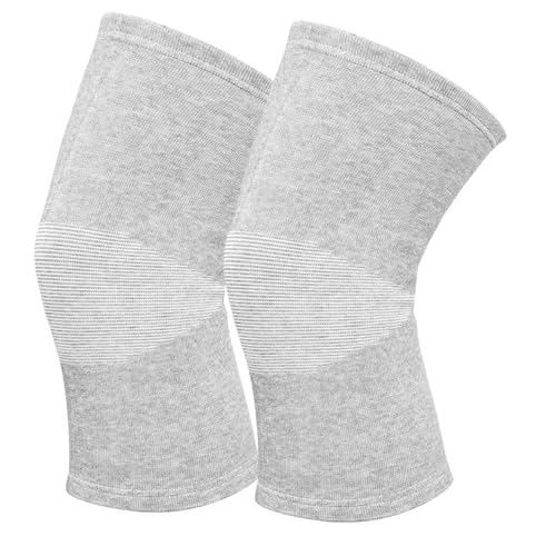 Worzwin Gray Large Bamboo Charcoal Knee Sleeve Support for Arthritis & Pain Relief
