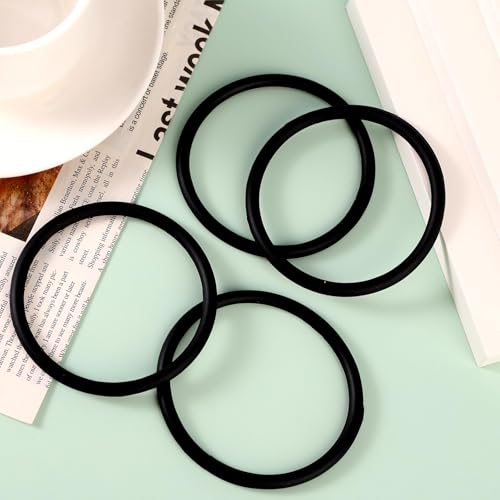 Patellar Tendon Support Strap - 4pcs Silicone Knee Bands, Black - Medium
