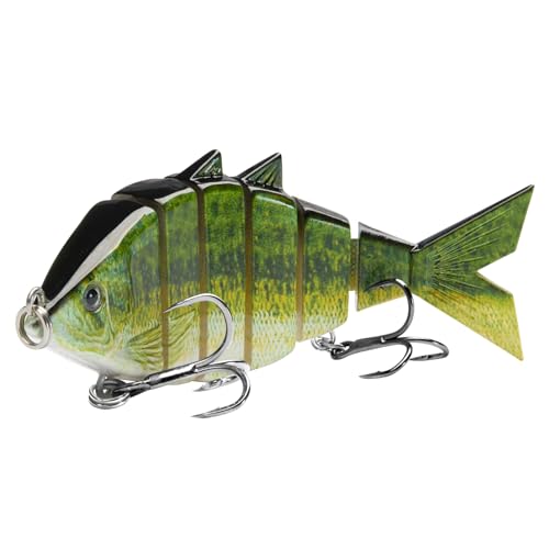 Multi Jointed Hard Fishing Lure - 3.7in Largemouth Bass