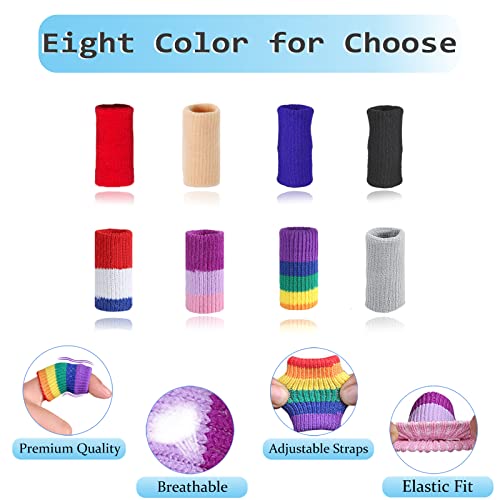 Finger Compression Sleeves - 10 Pack, One Size, Beige