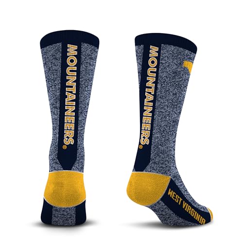 West Virginia Mountaineers Marble MVP Crew Socks - Large